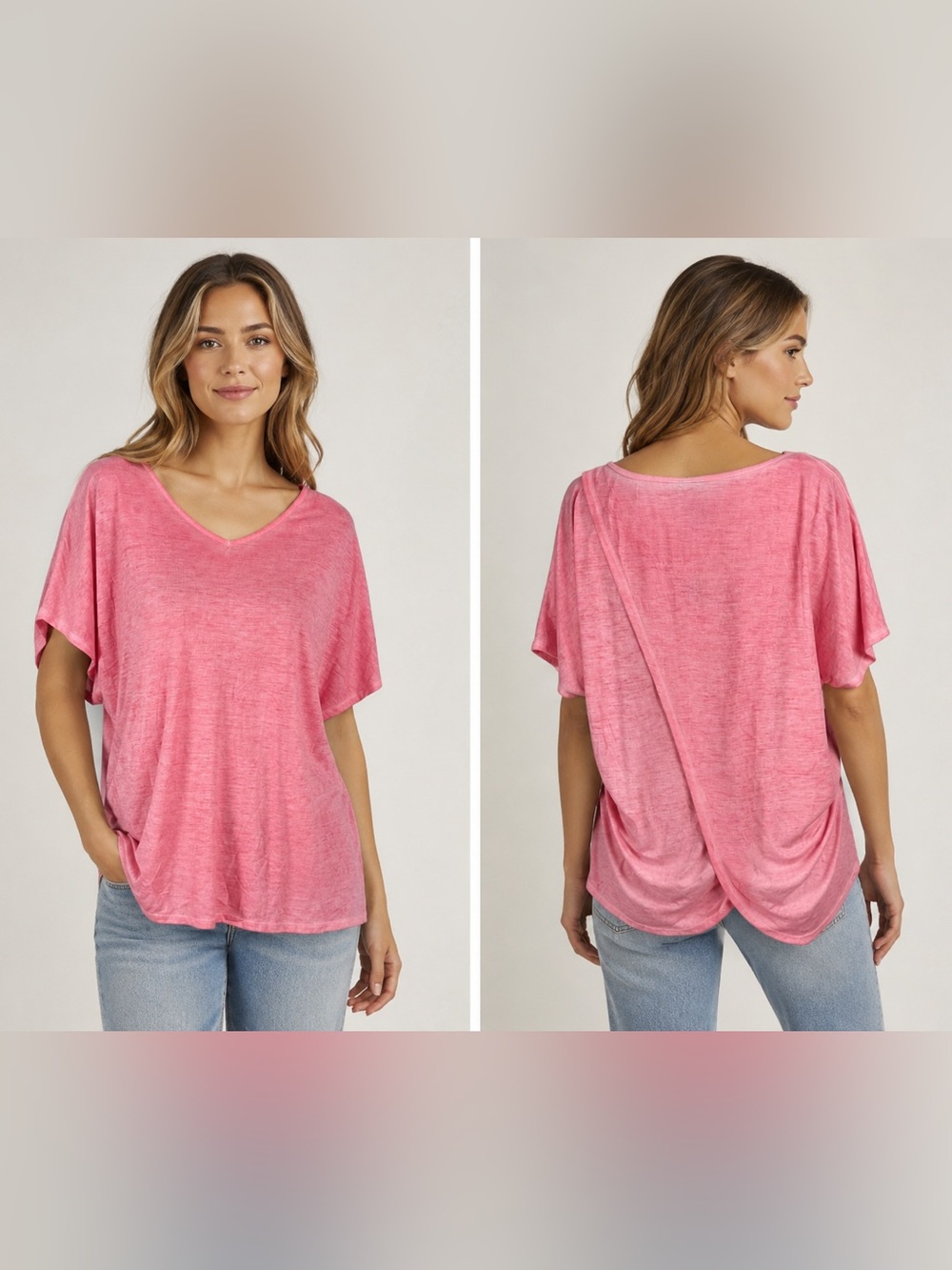 Focus Casual Life New Pink Mineral Wash Top
